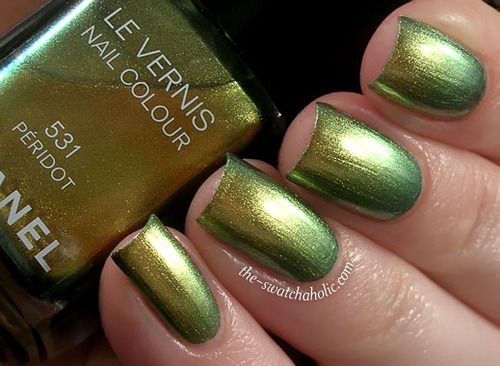 Chanel Peridot Nails Fall Green, Peridot Nails, Polish Names, Chanel Nail Polish, Fall Green, Fab Nails, Metallic Nail, Metallic Nail Polish, Chanel Nails