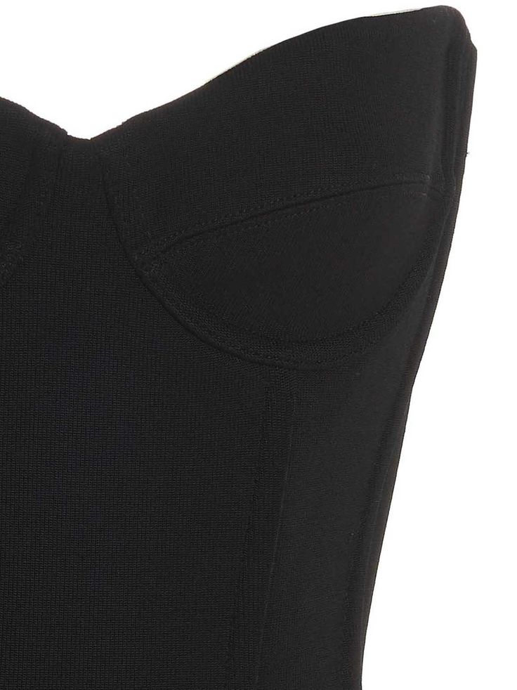 60% viscose, 30% polyamide, 10% elastane Fitted Viscose Tops For Night Out, Elegant Fitted Elastane Top, Elegant Fitted Seamless Top, Elegant Black Polyamide Tops, Fitted Black Viscose Top, Structured Fitted Tops For Night Out, Fitted Structured Tops For Night Out, Elegant Black Top With Seamless Construction, Elegant Black Seamless Top