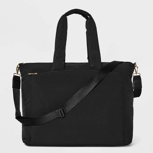 Soft Weekender Bag - A New Day™ Black Cheap Black Weekender Bag For Everyday, Cheap Black Rectangular Weekender Bag, Black Rectangular Weekender Bag For Daily Use, Black Canvas Weekender Bag For Daily Use, Black Rectangular Weekender Bag With Zipper Pocket, Target Clothes, Target Finds, Short Trip, Gift List