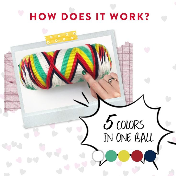 a woman's hand holding a multicolored object with the words how does it work?