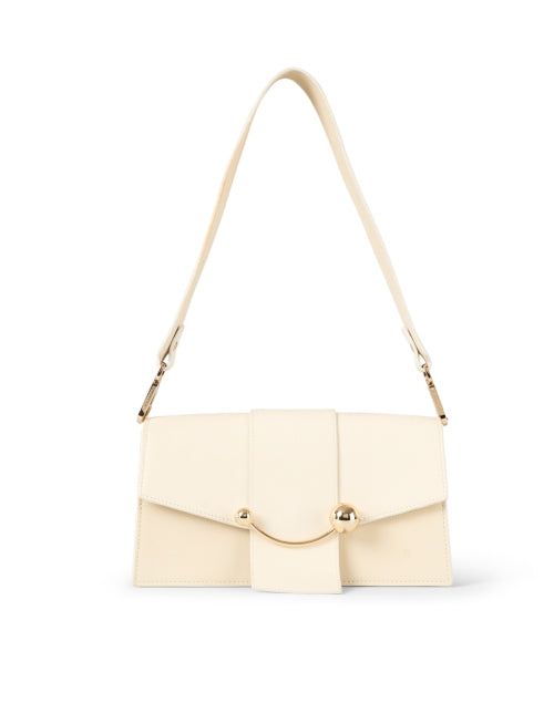 mini-crescent-cream-leather-shoulder-bag_product.jpeg Beige Flap Bag With Metal Hardware For Everyday Use, Chic Everyday Flap Bag With Metal Hardware, Modern Office Flap Bag With Chain Strap, Everyday Clutch Flap Bag With Gold-tone Hardware, Modern Crossbody Baguette Bag With Chain Strap, Chic Everyday Flap Clutch Bag, Modern Baguette Bag With Chain Strap Crossbody, Elegant Baguette Bag With Chain Strap For Everyday Use, Chic Baguette Bag With Metal Hardware For Daily Use