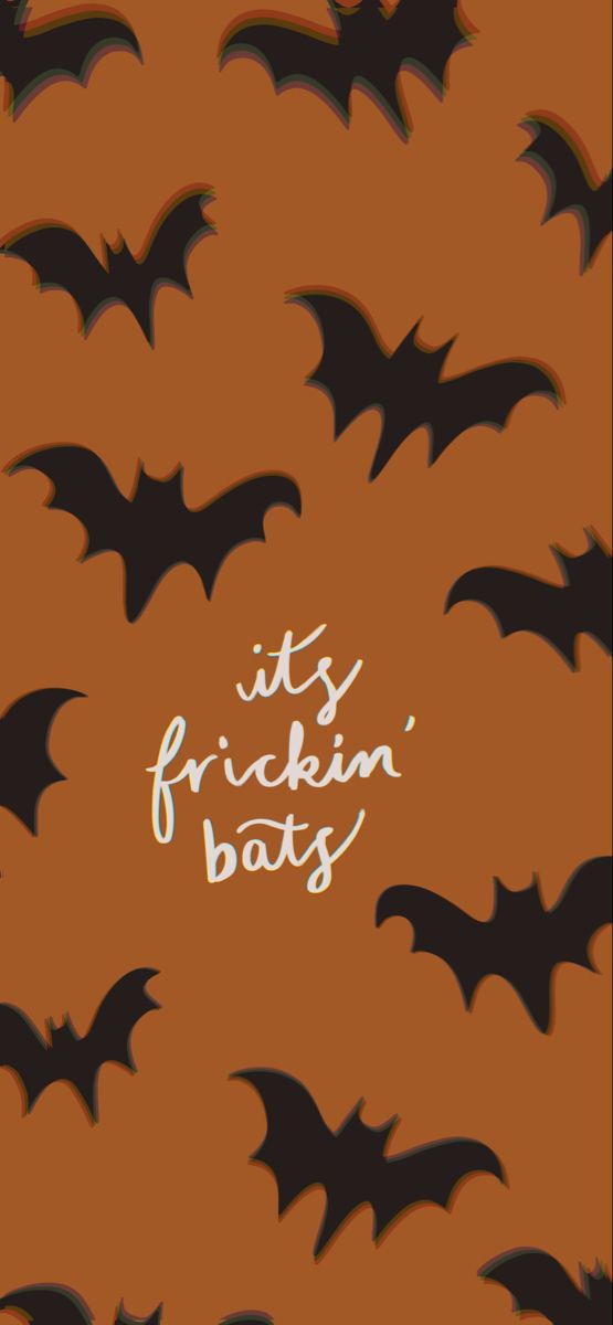 an orange background with black bats and the words it's friday, baty