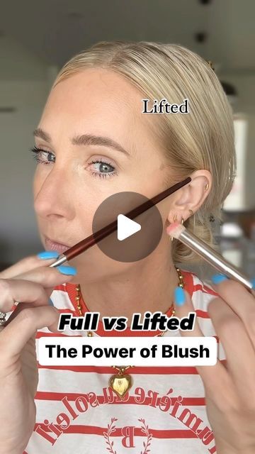 Lauren Hale on Instagram: "‼️Makeup placement gets me EVERY single time‼️

It really is quite simple, it’s all about placement and what you want your face to look like👇🏼

But first….SAVE + LIKE this video‼️

👉🏻If your face is more mature and you are losing the fat pads in your cheeks or you have hollowing, opt for the full look with blush

👉🏻If you still have fuller cheeks, try the lifted version🩷

Comment BLUSH and I’ll send you my favorite blushes too! 

Which one will you be trying? Can you see the difference placement makes?

Over 40? Click the FOLLOW button, I teach easy makeup tips for maturing skin.

#maturebeauty #makeupover40 #womenover40 #lessismore #agingskin #over40makeup #womenover50 #maturewomen #makeupover50  #lessismore #beautyhacks #agingskin  #makeuptips #matureski Makeup To Make Face Look Fuller, Fuller Cheeks, Makeup Placement, Makeup Over 50, Makeup Over 40, Easy Makeup, Instagram Makeup, Follow Button, Aging Beautifully