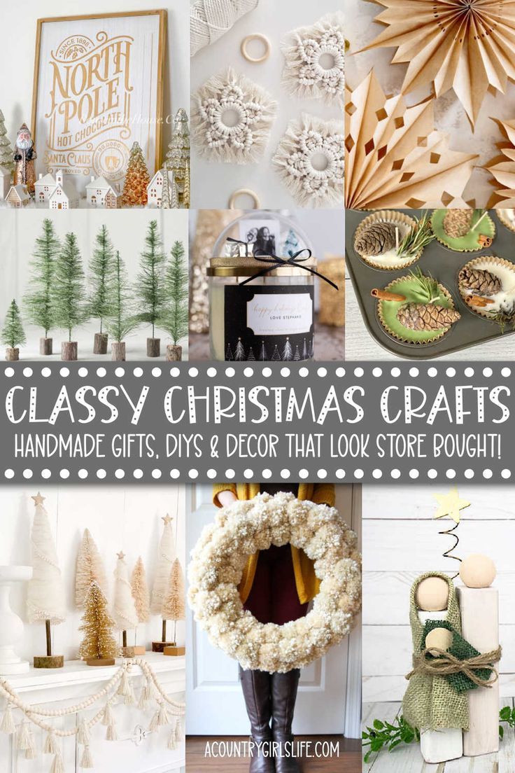 a collage of christmas crafts and decorations