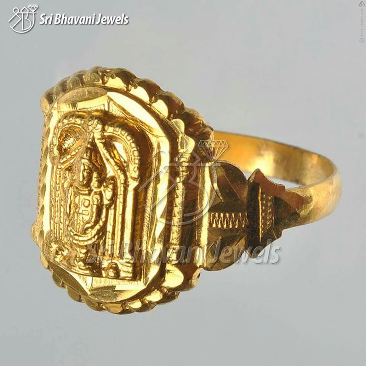 J Lord Venkateswara Gold Rings For Men, God Rings For Men Gold, Balaji Gold Rings For Men, Bangle Models, Gold Buttalu, Gents Gold Ring, Latest Gold Ring Designs, Antique Necklace Gold, Mens Ring Designs