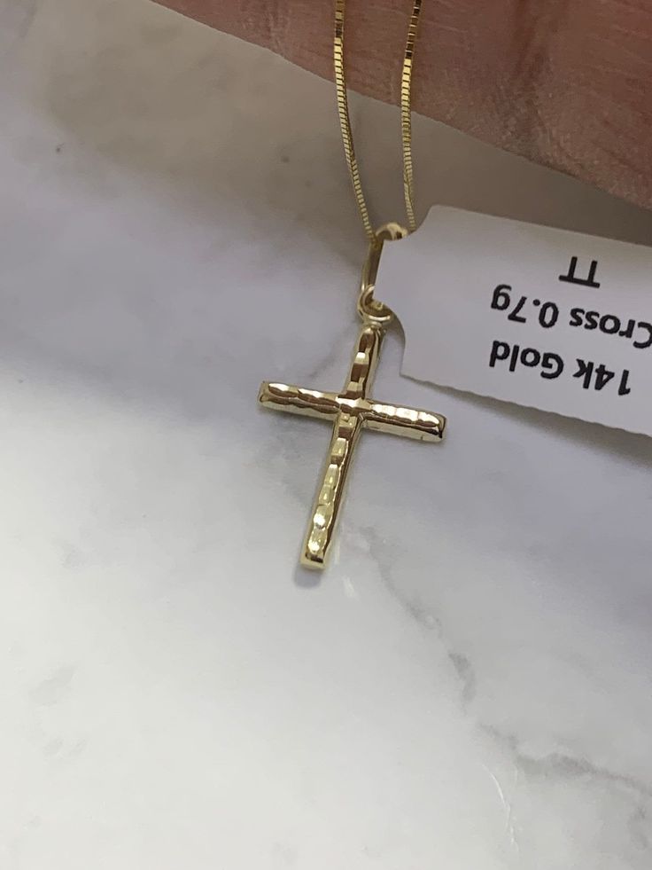 "● 14k Solid Real Gold Cross Crucifix Necklace Religious Solid Gold Charm Pendant Charm Jewelry With Box Chain Necklace 14k Real Gold Cross ●Metal Pendant : 14K Solid Yellow Gold ●Purity : 14k with authenticity stamp ●Made in : United States ●Type : Cross Crucifix   ●Chain: 14K Solid Yellow Gold Box Chain Necklace ●Length : 18\" and 20\" ●Condition : Brand New ●Complimentary Premium Jewelry box included ●Free Shipping within U.S.A Be sure to hit \"favorite\" on the right so it remains on your favorites list and/ or add to your wishlist(s). BUY GENUINE GOLD JEWELRY WITH 100% CONFIDENCE  Please visit my shop below for my other quality items: https://www.etsy.com/shop/EmpireJewelryDesign" Gold Crucifix Jewelry Stamped 14k, 14k Gold Crucifix Jewelry, 14k Gold Crucifix Hallmarked Jewelry, 14k Gold Hallmarked Crucifix Jewelry, 14k Yellow Gold Crucifix Jewelry, 14k Gold Stamped Crucifix Jewelry For Anniversary, 14k Gold Crucifix Necklace With Diamond Cut, 14k Stamped Crucifix Jewelry For Anniversary, 14k Gold Diamond Cut Crucifix Necklace