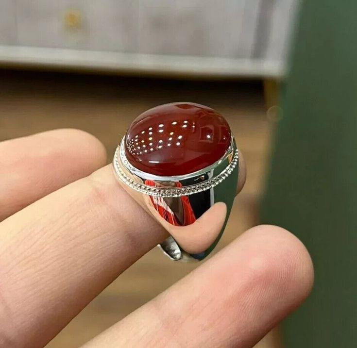 Real Yemeni Aqeeq blood red Aqeeq Ring Akik Ring Aqeeq Ring, Blood Red, For Real, Good Things, Best Deals, Ring, Free Shipping, Red