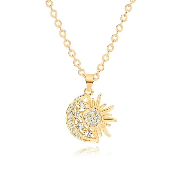 Celeste 14k Gold Filled Sun Moon Necklace - Yumiyu – YUMIYU Celestial Style Necklace With Moon Charm, Celestial Moon Jewelry For Meditation, Celestial Moon-shaped Jewelry For Meditation, Celestial Necklaces With Sun And Moon Design For Gift, Celestial Sun And Moon Design Necklace As Gift, Celestial Necklaces For Meditation, Mystical Sun And Moon Necklace For Gift, Adjustable Celestial Necklace With Moon Charm, Adjustable Moon Phase Celestial Necklaces