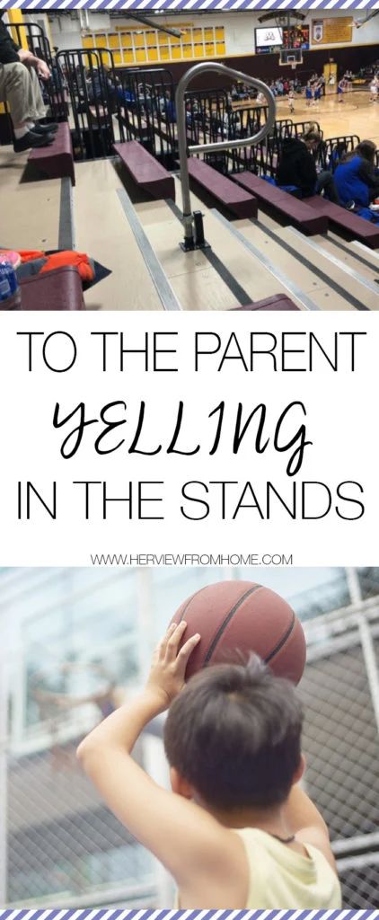 a young boy holding a basketball over his head with the words to the parent spelling in the