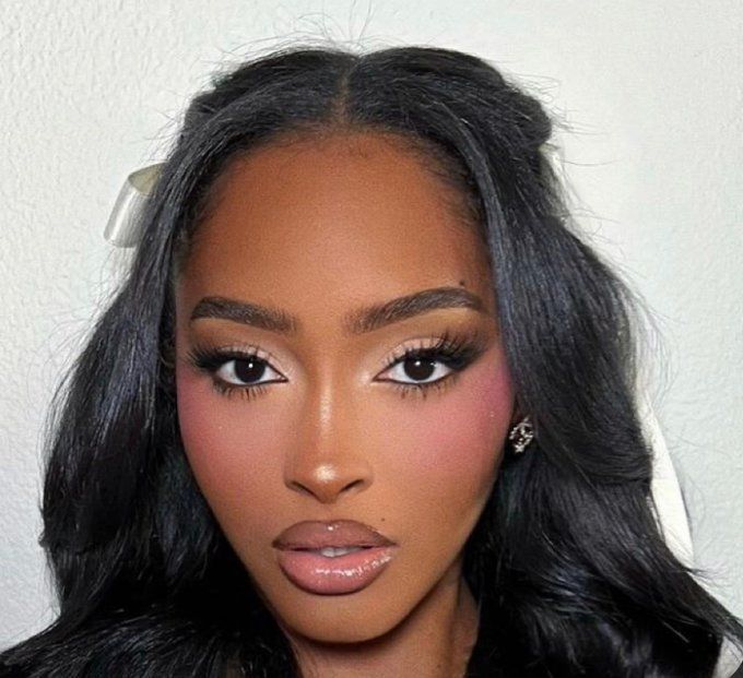 Wil on X: "Thread of women with pink blush: https://t.co/EdLI5fU6bx" / X Blush Makeup Black Women, Cool Pink Blush Makeup, Pink Inner Corner Makeup Black Women, Purple Blush On Brown Skin, Pink Blush Makeup Looks Black Women, Pink Glam Makeup Black Women, Pink Blush Black Women, Blush Under Eyes Makeup, Blush On Black Women