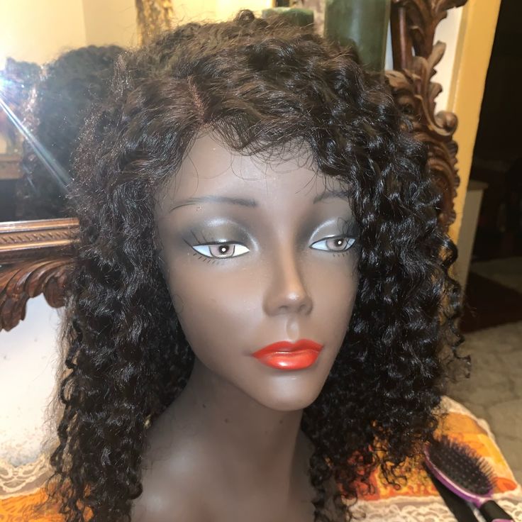 Lace Front Curly Human Hair Wig. Lace Has Been Cut. Worn Once. Hair Is Washed, Conditioned And Ready To Ship. (5) Make An Offer. Lace Front Curly, Wig Color, Curly Human Hair Wig, Wig Lace, Human Hair Wig, Brazilian Human Hair, Hair Wig, Human Hair Wigs, Wig Hairstyles