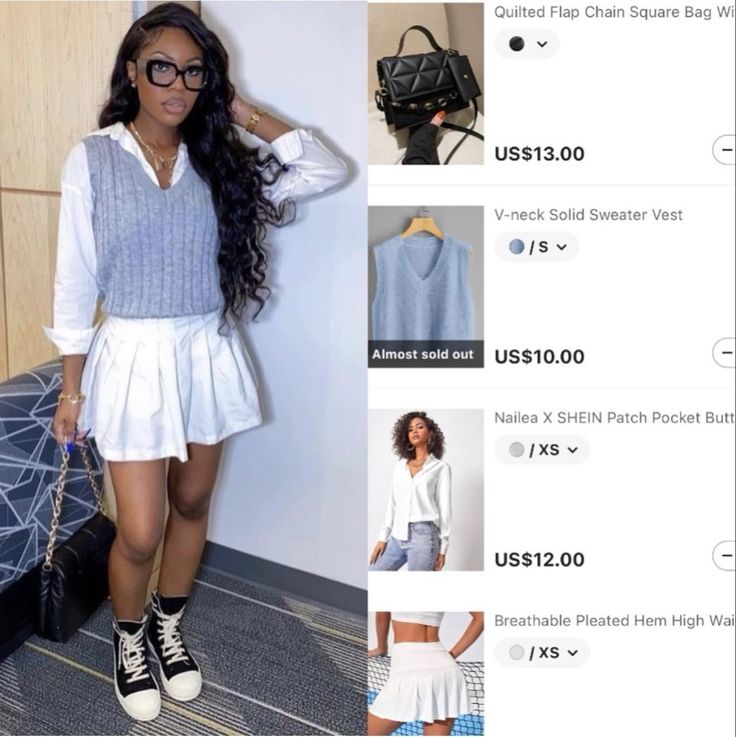 College Outfits Black Women Shein, Easter Fits Black Women Church, Birthday Outfit School Casual, Shein Outfit Layout, Shein Recreation Outfits Winter, Black Shein Outfits, Fall Outfits From Shien, Winter Outfits From Shien, Trendy Outfits Shein