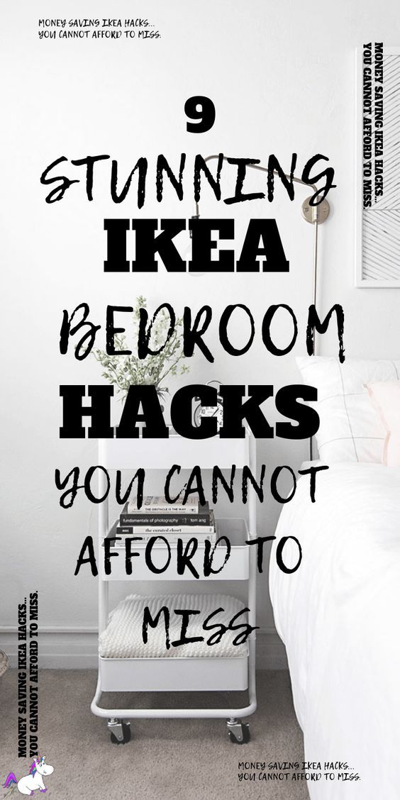 there is a poster with words written on the wall in black and white, along with an image of a bed