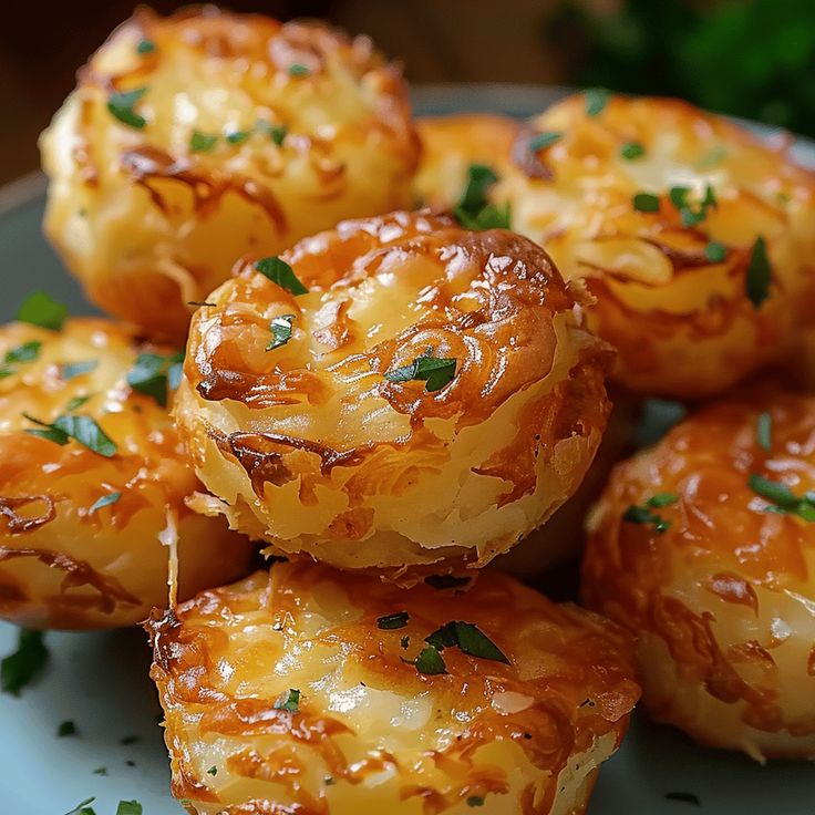 some food is sitting on a plate with parmesan cheese and green garnish