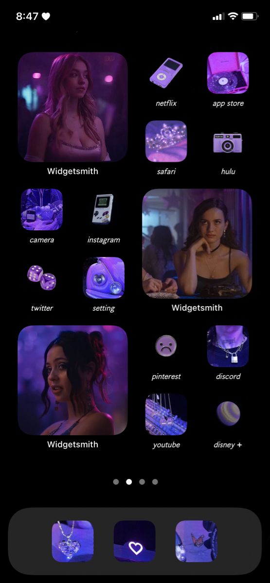 an iphone screen with various pictures and text on the phone's side, including two women