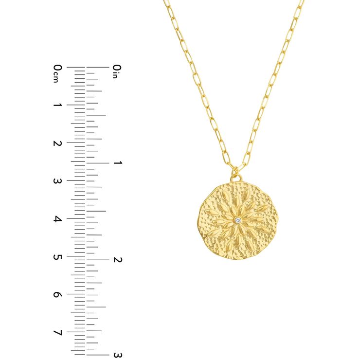 Savor the essence of true artisanship with the Sand Dollar Medallion Necklace with Diamond, a true testament to timeless design from Olas d'Oro. Crafted in exquisite 14K yellow gold, this necklace exudes an antique charm that will transport you to a bygone era, making you feel like a timeless treasure yourself.The focal point of this stunning piece is the intricately designed sand dollar medallion, which is adorned with a delicate 1/3pt diamond at its heart. The brilliance of this diamond adds a Gold Sand, Diamond Birthstone, Medallion Necklace, Sand Dollar, Tennis Necklace, Timeless Treasures, Metal Necklaces, Eternity Bands, Estate Jewelry