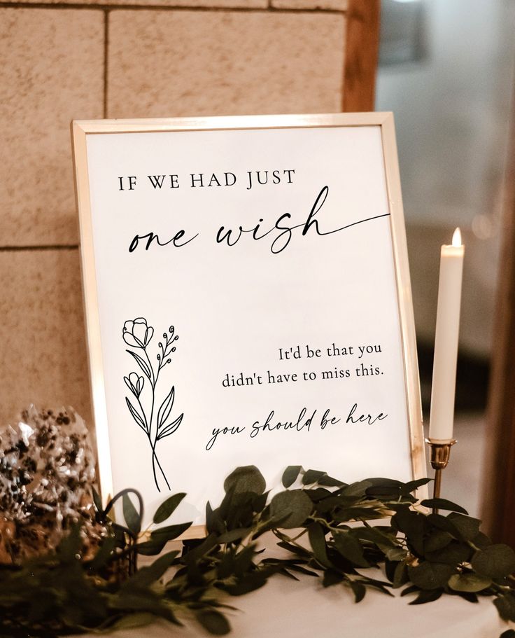 a sign that says if we had just one wish