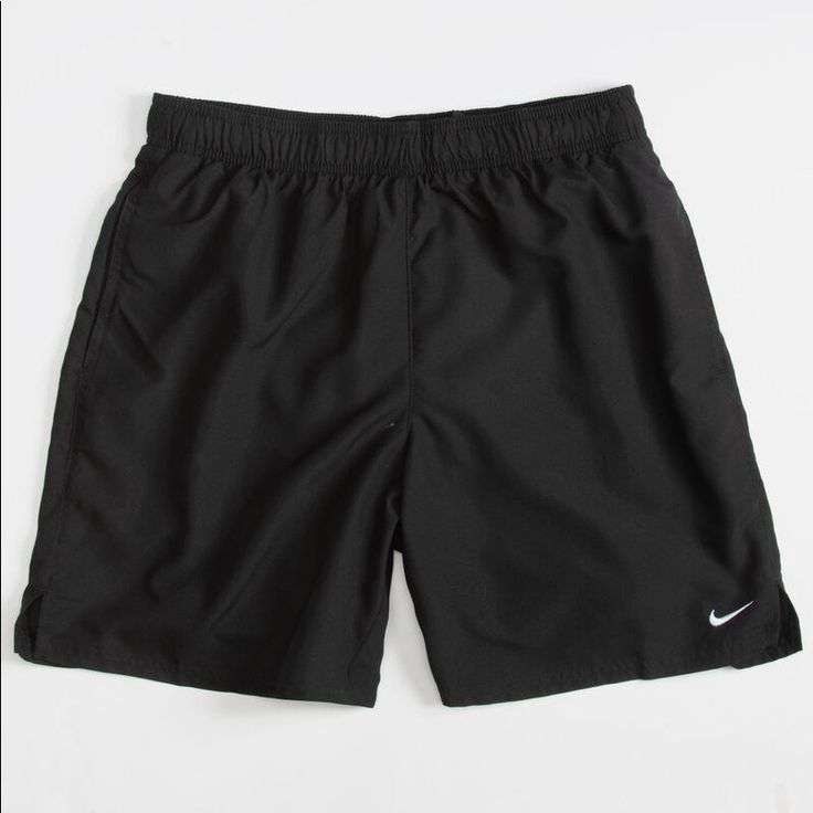 Brand New With Tags In Sealed Oem Packaging Nike 9" Volley Swim Trunks Shorts Men's Sizes Black Dead Stock! The Versatility Of These Simple Styled Mens Nike 9" Volley Swim Trunks Makes Them Perfect For The Water Activity Of Your Choice. Features: Stretch Waistband With Interior Drawcord\ Water Repellent Finish Sheds Excess Moisture Built-In Mesh Brief Enhances Comfort And Support On Seam Pockets With Mesh Pocket Bags For Water Drainage On Seam Pockets With Mesh Pocket Bags For Water Drainage Int Nike Swim Trunks With Built-in Shorts, Nike Short Swim Trunks, Nike Shorts Men, Camo Swimsuit, Nike Swimsuit, Trunks Swimwear, Black Trunk, Water Activity, Dubai Vacation