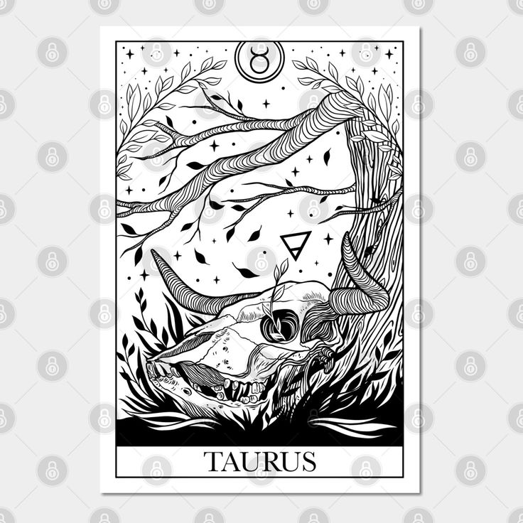 a tarot card with the zodiac sign taurus