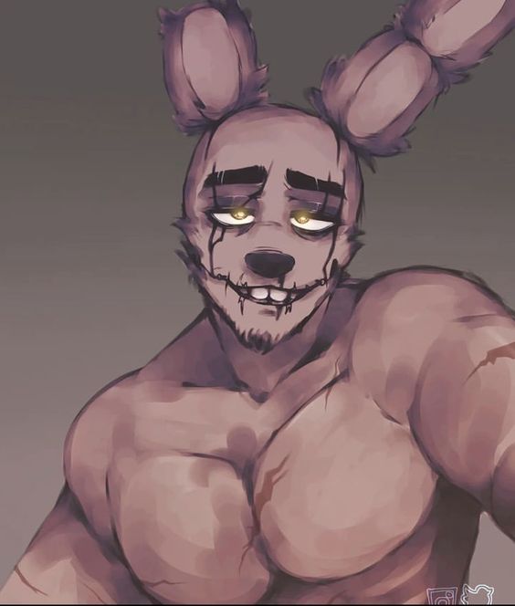 an animated character with yellow eyes and bunny ears on his head is posing for the camera