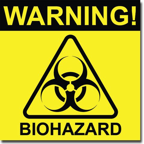 a warning sign with the words biohazard on it