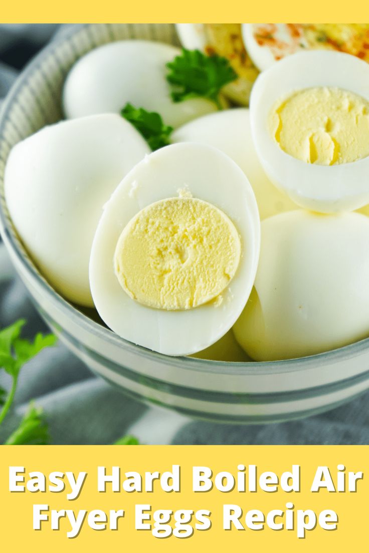 an easy hard boiled egg recipe in a bowl