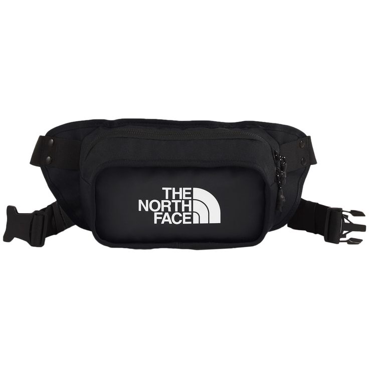 evo.com | The North Face Fanny Packs > Explore the urban playground in style with The North Face Explore Hip Pack. One zippered compartment keeps organization simple with a sleeve for a phone and your essentials. Key-fob Loop 6.5 x 2.75 x 15" (16.5 x 7 x 38.1cm) 100% Nylon One Zippered Compartment with Phone and Coin Sleeves Adjustable Webbing Strap Allows You to Carry the Pack as a Lumbar or Cross-Body | The North Face Explore Hip Pack 2022 in Black | Nylon Urban Playground, Neutrogena Makeup Remover, Neutrogena Makeup, Hip Pack, Webbing Strap, Duffle Bags, Hip Bag, Waist Pack, Black Nylon