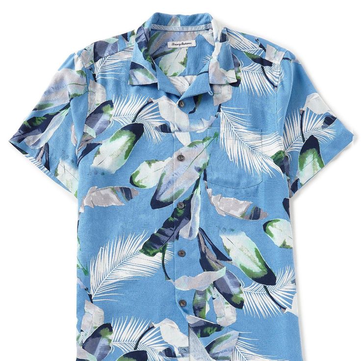 Color: Mountain Bluebell Tropical-Weight Silk Keeps You Feeling As Cool As You Look In This Vacation-Ready Shirt. French Placket Short Sleeves Back Yoke Straight Hem With Side Vents 100% Silk Machine Wash Cold, Tumble Dry Low Imported Men's Sportswear Blue Short Sleeve Shirt With Camp Collar For Spring, Blue Relaxed Fit Short Sleeve Shirt For Spring, Blue Short Sleeve Shirt With Relaxed Fit, Blue Relaxed Fit Short Sleeve Summer Shirt, Blue Camp Shirt For Spring Vacation, Blue Camp Shirt For Vacation And Spring, Blue Camp Shirt For Vacation In Spring, Blue Hawaiian Shirt With Relaxed Fit For Spring, Blue Relaxed Fit Hawaiian Shirt For Spring