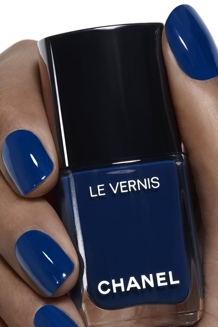 LE VERNIS Longwear Nail Colour 763 - RHYTHM | CHANEL Chanel Nail Polish, Beautiful Nail Polish, Chanel Nails, Best Nail Polish, Nail Colour, Nail Colours, Blue Nail, Colorful Nail Designs, Manicure Y Pedicure