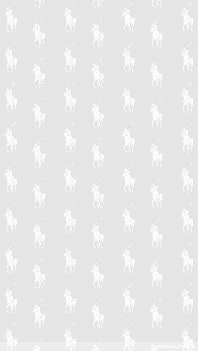 a white horse pattern on a gray background