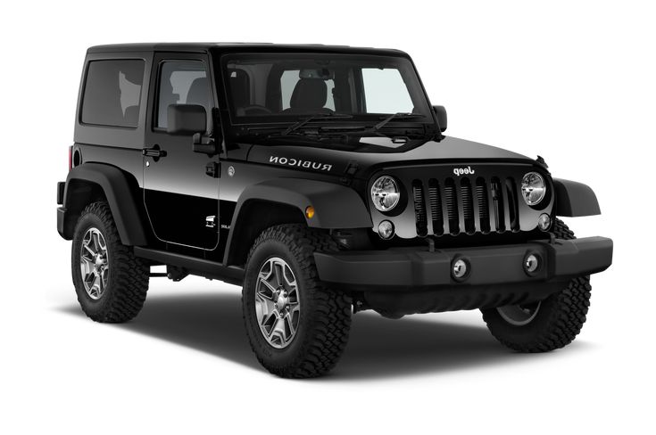 a black jeep is shown on a white background