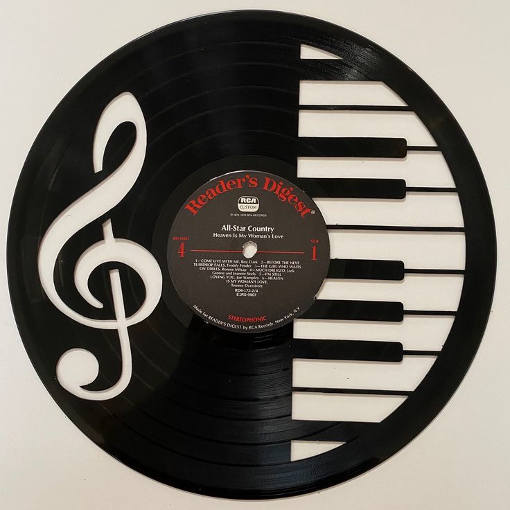 a record with a musical note on it