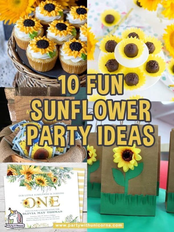 sunflower party ideas for kids and adults