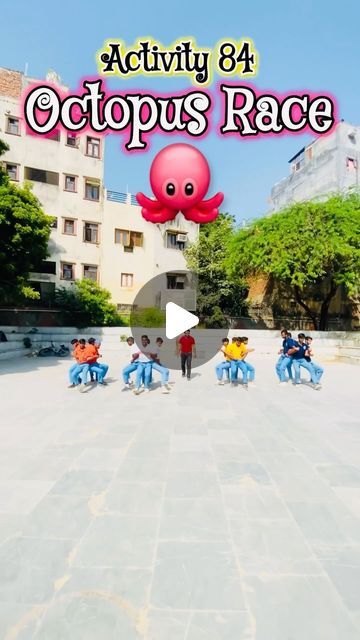 an advertisement for the octopus race is shown in this screenshoto image, with people on