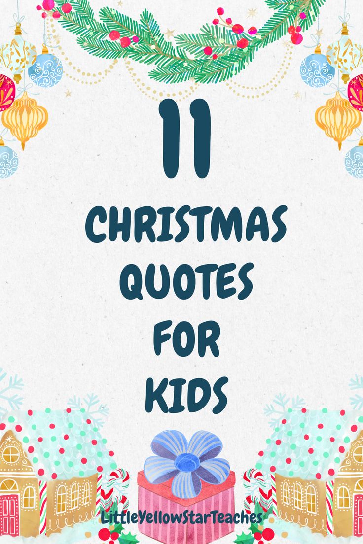 the words christmas quotes for kids with presents