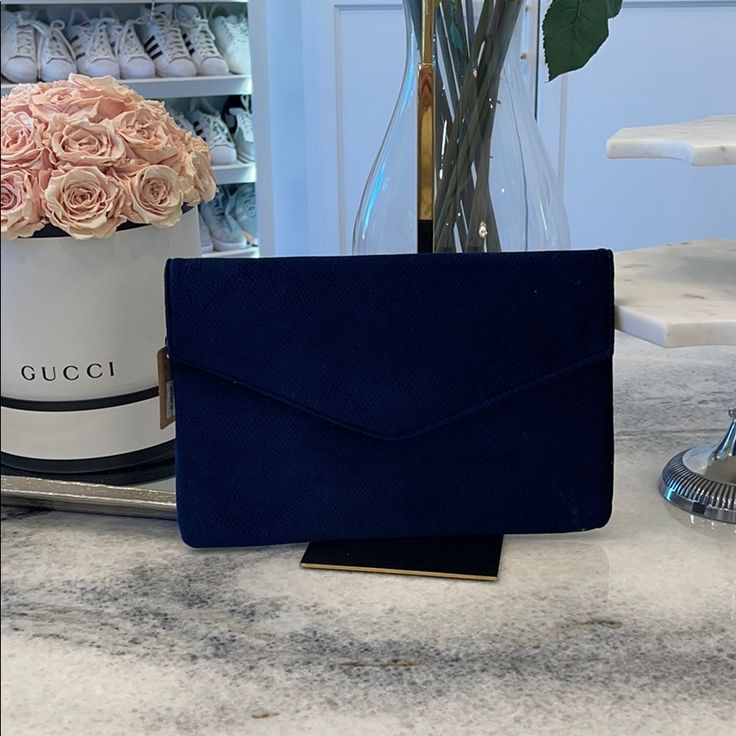 Gorgeous Royal Blue/Navy Clutch With Chain Optional. Zips At Top. Nwt Elegant Blue Bag For Night Out, Blue Envelope Bag For Formal Occasions, Formal Blue Envelope Clutch, Elegant Blue Envelope Bag, Chic Navy Evening Bag, Elegant Navy Evening Bag, Elegant Navy Evening Bags, Elegant Blue Clutch For Everyday Use, Classic Blue Clutch For Formal Events