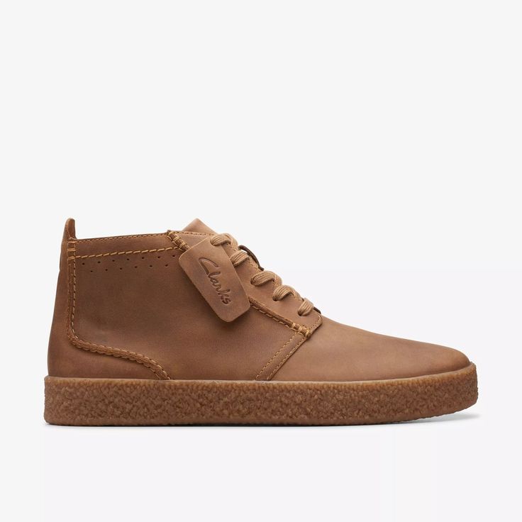 Men Streethill Mid Dark Tan Leather Boots | Clarks US Casual High-top Sneakers With Stitched Sole, Brown Suede Everyday Sneakers, Casual High-top Suede Boots, Casual Suede Sneakers For Fall, Casual Lace-up Suede Boots, Urban Low-top Leather Boots, Brown Casual Boots With Contrast Sole, Casual Suede Sneakers For Everyday, Fall High-top Sneakers With Stitched Sole