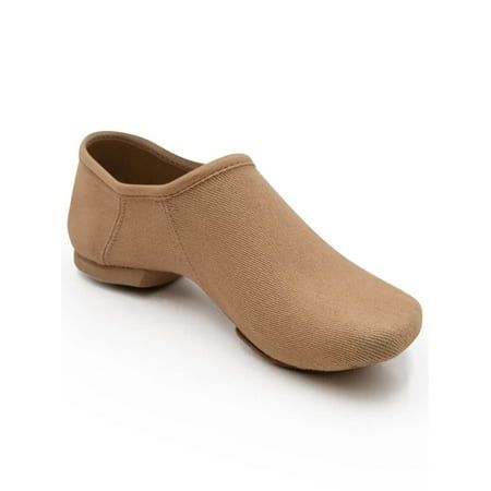 Move with satisfaction in our EOS Jazz Shoe. This slip-on jazz shoe made of four-way stretch canvas is a top-notch choice for dancers with narrow feet. Highlights include the "second skin" fit shock absorbing EVA heel and sturdy fore foot patch for traction. Create the illusion of dancing in your socks with EOS. Size: 9.  Color: Beige.  Gender: female.  Age Group: adult. Ballet Dance Shoes With Rubber Sole For Practice, Fitted Dance Shoes With Rubber Sole For Practice, Flexible Dance Shoes With Rubber Sole For Practice, Flexible Rubber Sole Dance Shoes For Practice, Casual Dance Shoes With Rubber Sole, Flexible Round Toe Dance Shoes For Practice, Non-slip Flexible Ballet Dance Shoes, Flexible Non-slip Ballet Dance Shoes, Flexible Ballet Dance Shoes For Practice