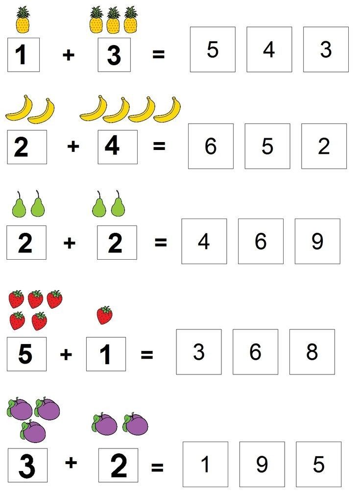 the worksheet for addition and subtraction with fruits and vegetables on it