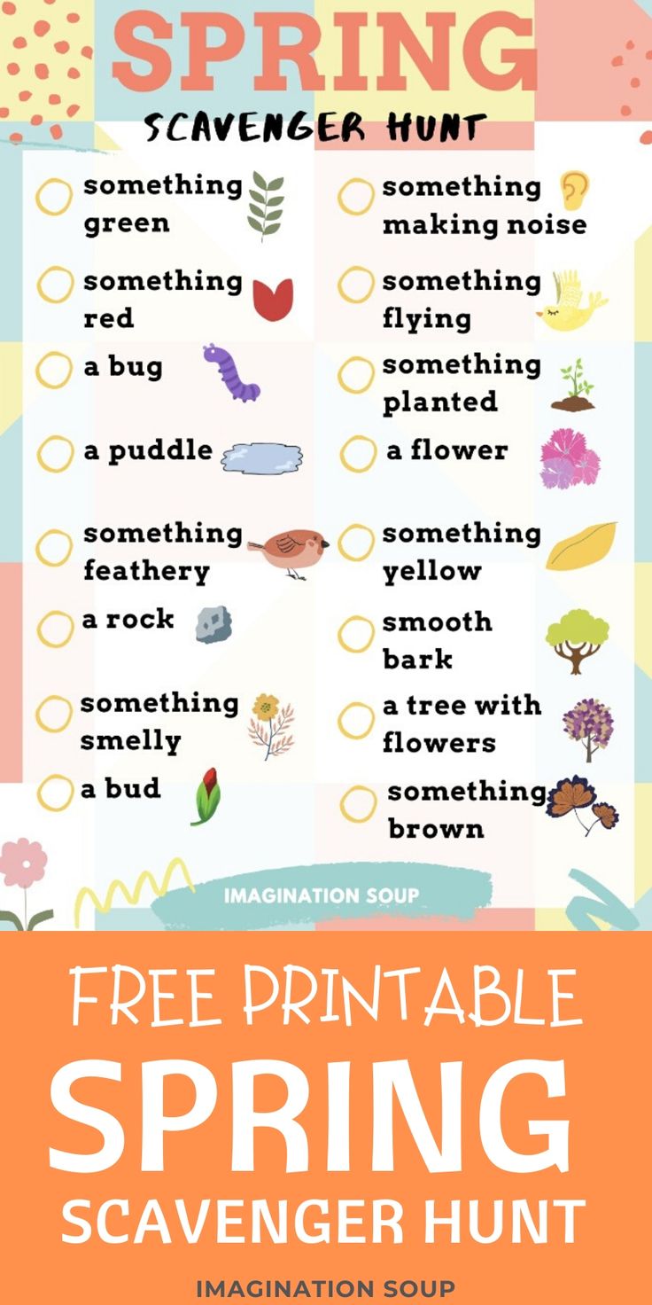 the spring scavenger hunt is an easy way to teach kids how to use it