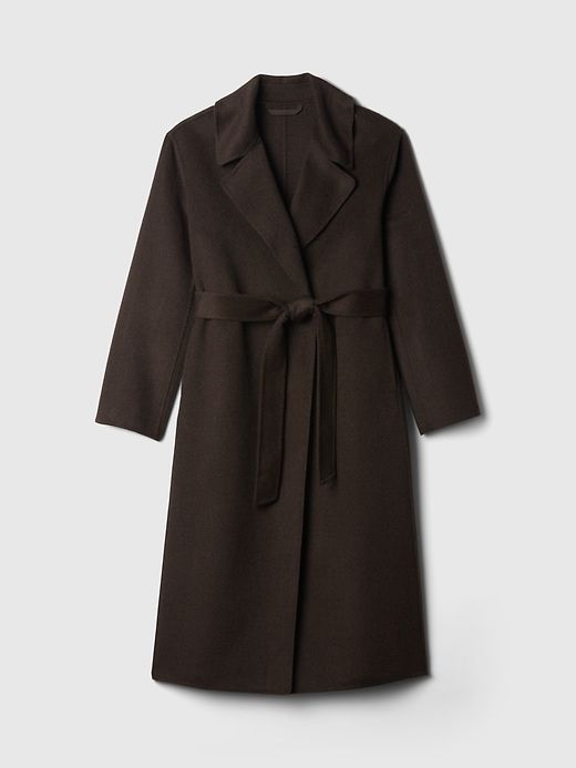 Belted Double-Faced Wool Coat | Gap Belted Winter Coat, Robe Coat Outfit, Fall Wool Coat With Belted Cuffs And Lapel Collar, Belted Wool Coat For Fall Workwear, Fall Wool Coat For Workwear, Belted, Fall Wool Coat With Belted Notch Lapel, Fall Wool Coat With Self Belt For Work, Classic Fall Outerwear With Self Belt, Fall Outerwear With Self Belt And Lapel Collar