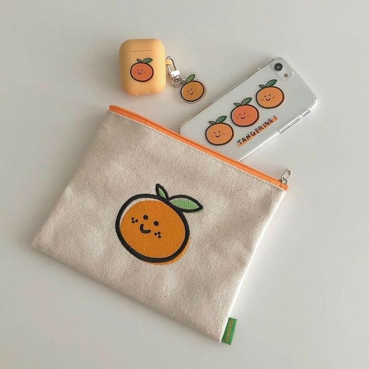 Jeans Tattoo, Desain Tote Bag, Sac Diy, Orange Aesthetic, 자수 디자인, Korean Aesthetic, Cute Stationery, Aesthetic Colors, Cute Bags