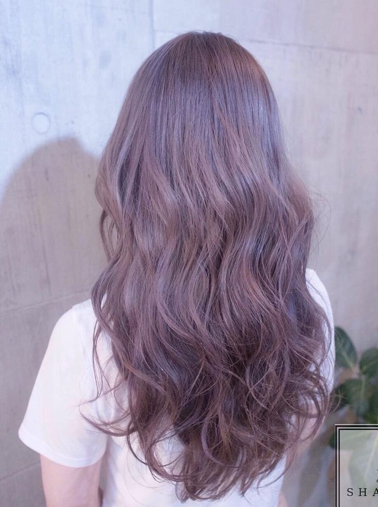 Ash Brown Purple Hair Brown Purple Hair, Ash Purple Hair, Hair Color Ash, Korean Hair Color, Ash Hair, Ash Hair Color, Lilac Hair, Hair Idea, Hair Color Purple