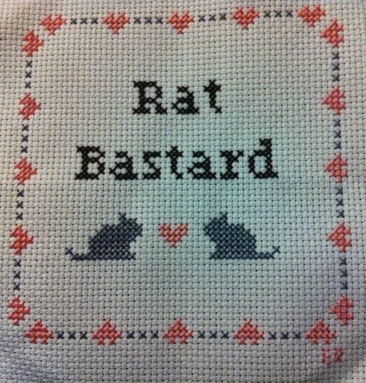 Angry Cross Stitch, Slipknot Cross Stitch, Rat Cross Stitch Pattern, Rat Cross Stitch, Cross Stitch Gifts Ideas, Diy Quotes, Subversive Cross Stitch, Stitch Gift, Pixel Pattern