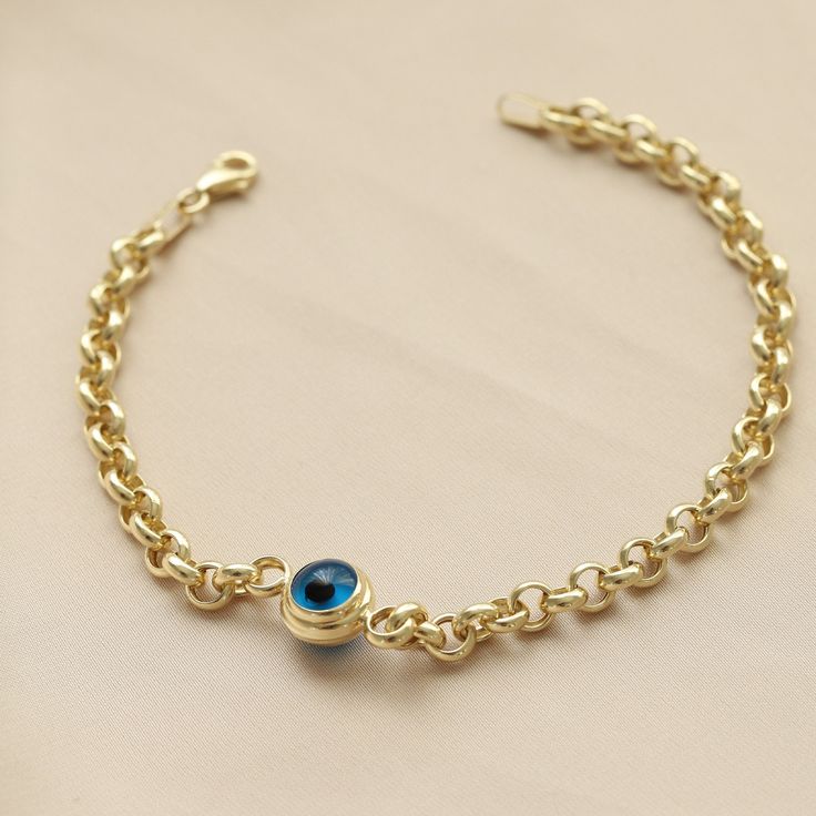 "Ⓜ14 K Gold Rolo Doc Evil Eye Bracelet Charm Chain Hoop Birthdays Gift For Women Luck Blue Gold Jewelry Design Handmade Dainty ⓂEvil Eye Bead Bracelet People have used Evil Eye Bead to avoid bad looks since long time. You can give a gift to the people you cared who dazzle with their beauty and want to be protected from the evil eye. This Evil Eye Bead Bracelet symbolizes grace and elegance. We designed this bracelet for you beautiful women who are always loved and do not compromise on their eleg 14k Gold Chain Charm Bracelet Gift, Gold Chain Bracelet With Birthstone For Gift, Gold Charm Bracelet With Birthstone, Gold Chain Bracelet With Birthstone As Gift, Gold Chain Bracelet With Birthstone, Gold Birthstone Chain Bracelet Gift, 14k Gold Hoop Bracelet As A Gift, 14k Gold Hoop Bracelet Gift, Gold Evil Eye Bangle Bracelet As Gift