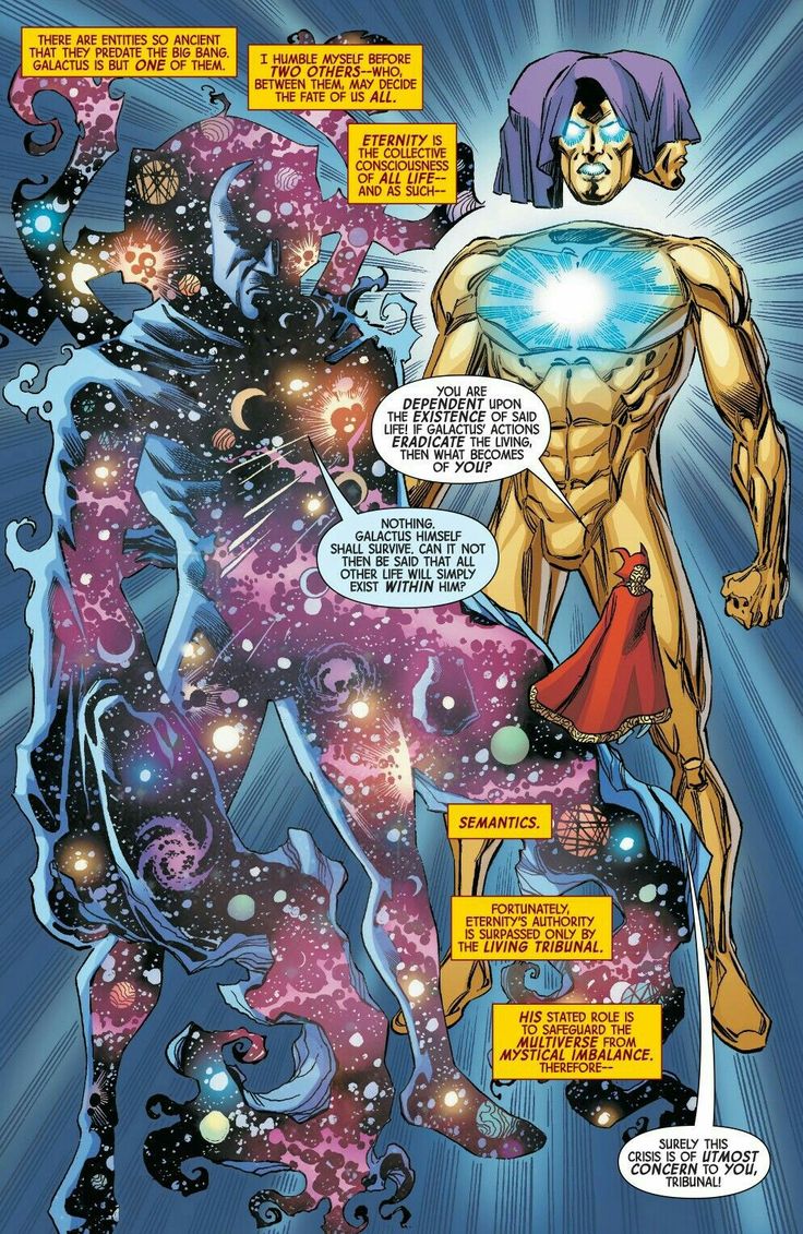 a comic page with an image of a man in space