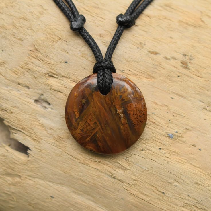 Rare Washington State Sagenite Agate pendant necklace on adjustable cord Hypoallergenic Necklace, Primitive Style, Jasper Jewelry, Agate Pendant Necklace, Agate Jewelry, Agate Ring, Handmade Business, Agate Pendant, Sentimental Gifts