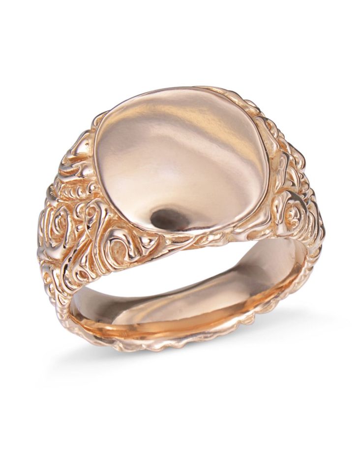 RSIGN00364-1 Luxury Formal Signet Ring With Intaglio, Luxury Carved Yellow Gold Signet Ring, Luxury 14k Gold Wide Band Signet Ring, Elegant Formal Signet Ring With Intaglio, Luxury Wide Band Engraved Ring For Formal Occasions, Luxury Engraved Wide Band Ring, Elegant Intaglio Signet Ring, Luxury Carved Signet Ring, Luxury Carved Round Signet Ring