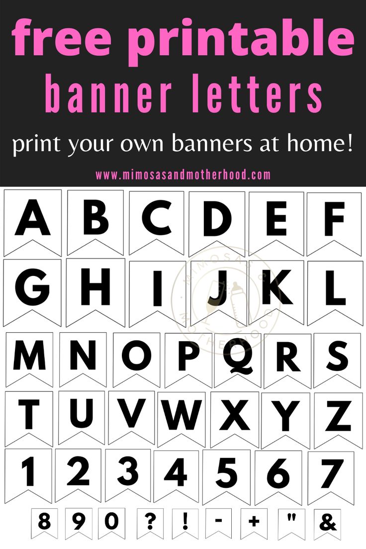 the free printable banner letters for your own banners at home