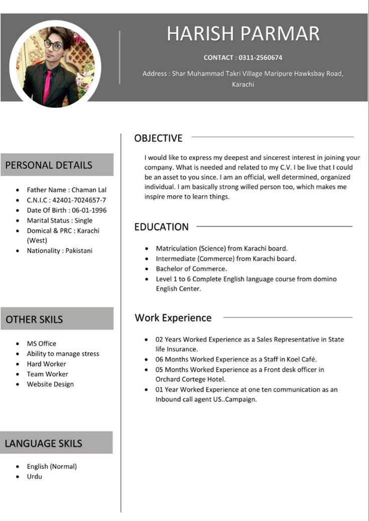 a professional resume with no work experience on the front page, and an additional cover letter